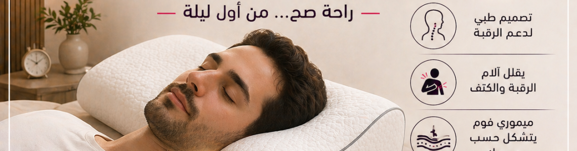 وداعاً لآلام الاستيقاظ.. أفضل مخدة طبية للرقبة لنوم هادئ وعميق