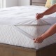 Soft Mattress Topper In White Fabric