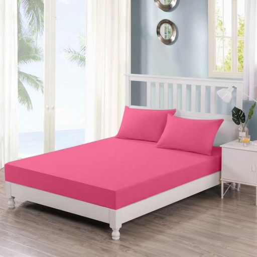 طقم ملاية فيتد قطن الوان سادة 