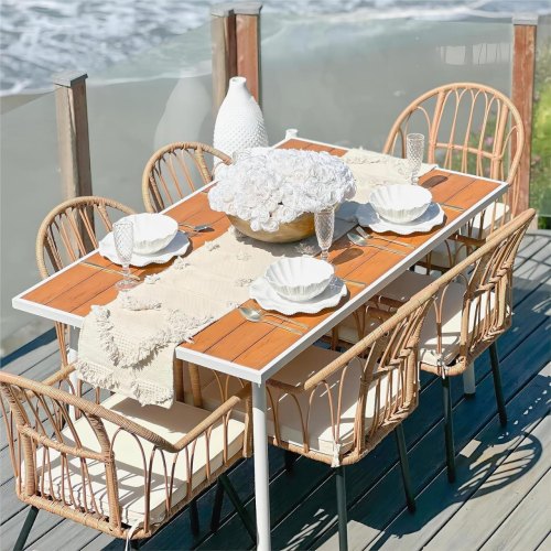 Outdoor Dining Set with 6 Chairs and Table