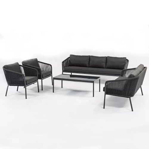 Outdoor Set with 3-Seater Sofa, 2-Seater Sofa, 2 Chairs and Table