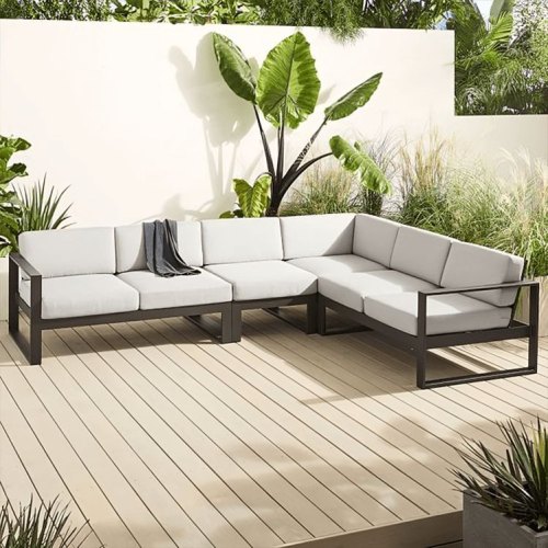 6-Seater Outdoor Corner Sofa, 200 × 260 cm
